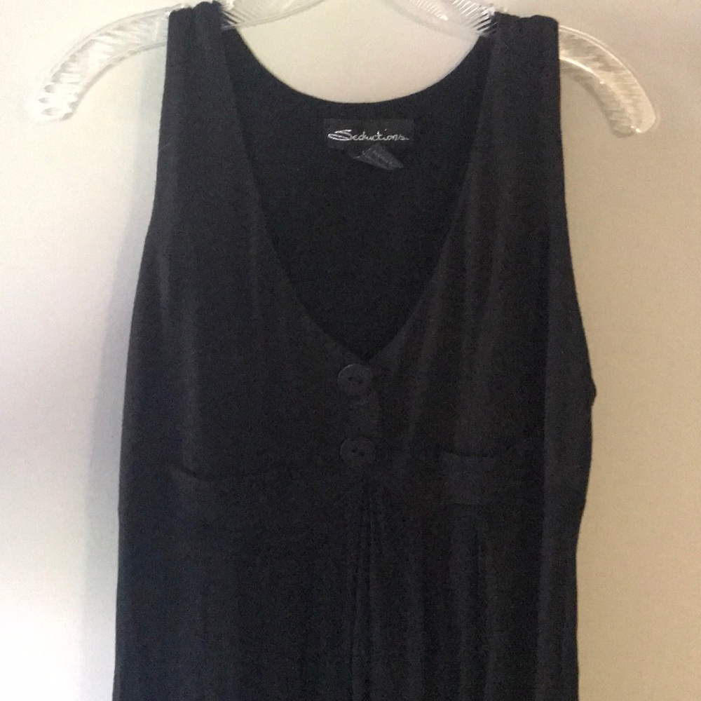 Black vest dress-L